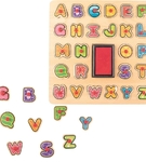 Puzzle ABC i stempelki z tuszem Woody