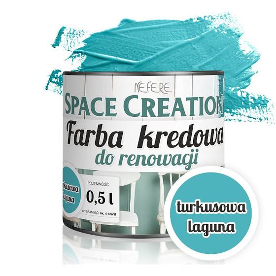 Farba do renowacji Intense turkusowa laguna 0,5 L Space Creation