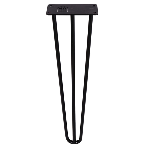 Noga do stolika metalowa Hairpin trójnoga TP 45cm czarna
