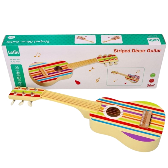 Tęczowa drewniana gitara 6-strunowa Lelin