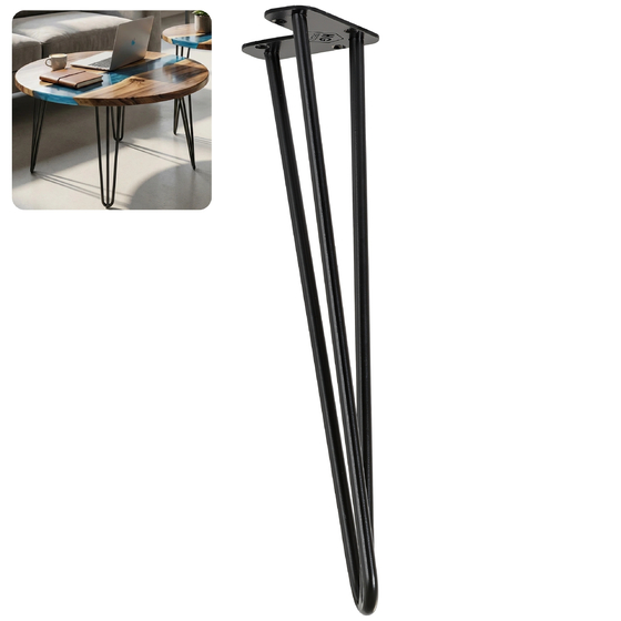 Metalowa noga hairpin legs do stolika kawowego trzy pręty noga loftowa TL50 cm