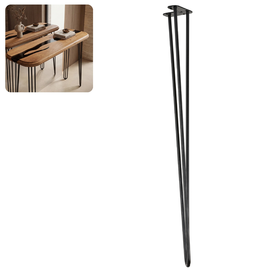 Metalowa noga hairpin legs do stołu biurka trzy pręty noga loftowa TL80 cm