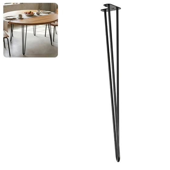 Metalowa noga hairpin legs do stołu biurka trzy pręty noga loftowa TL70 cm