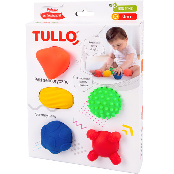 Piłeczki sensoryczne dla dzieci zestaw 5 szt. Tullo