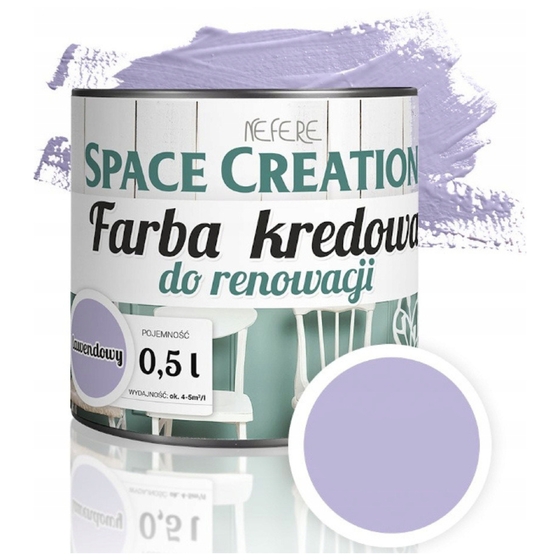Farba kredowa do renowacji lawenda 0,5 L Space Creation