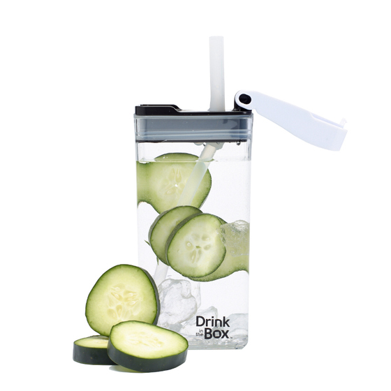 Bidon ze słomką clear Drink In The Box Modern 350 ml
