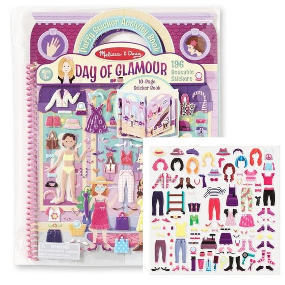 Wypukłe naklejki wielokrotne moda Melissa&Doug