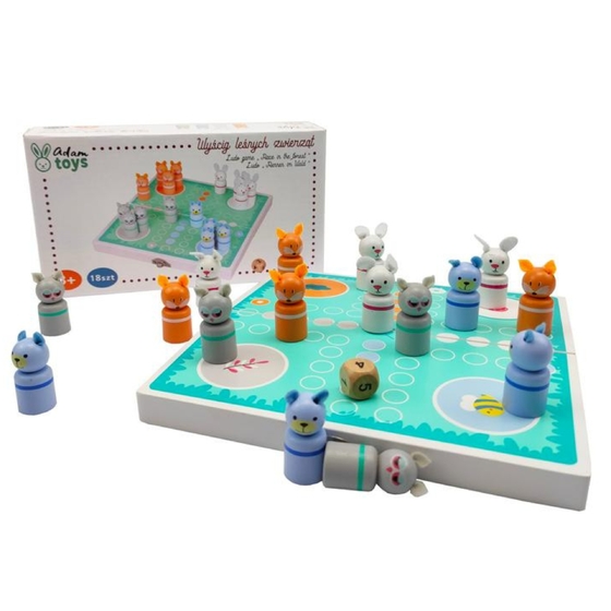 Chińczyk wyścig leśnych zwierząt Adam Toys