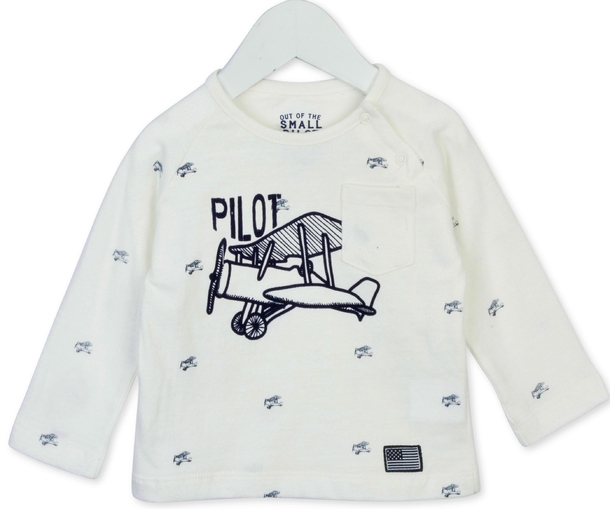 Bluza dziecięca biała z samolotem Losan