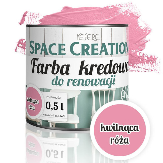 Farba kredowa do remontu kwitnąca róża 0,5 L Space Creation