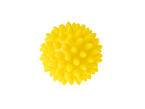Piłeczka sensoryczna do masażu 5,4 cm Żółta Tullo