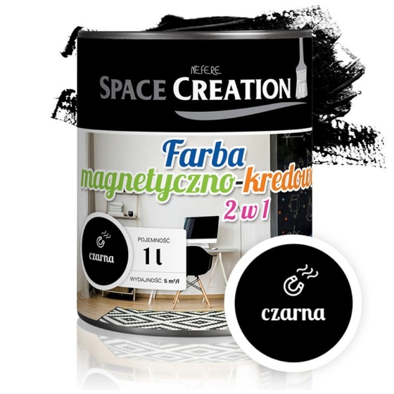 Farba magnetyczno-kredowa czarna 1,0 L Space Creation