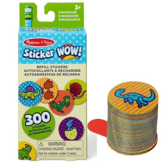 Naklejki dinozaur uzupełnienie 300 sztuk do Sticker Wow! Melissa and Doug