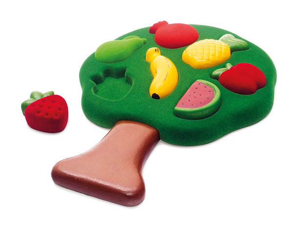 Puzzle sensoryczne sorter 3D owoce Rubbabu