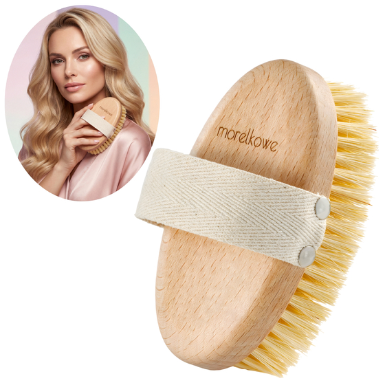 Szczotka antycellulitowa do masażu ciała Tampico wegańska MORELKOWE