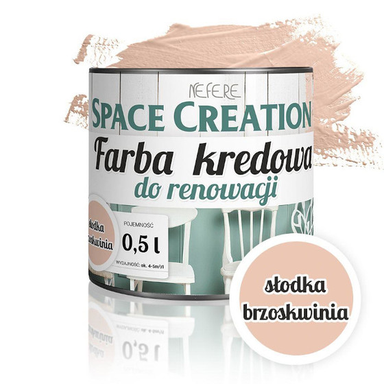 Farba renowacyjna kredowa słodka brzoskwinia 0,5 L Space Creation