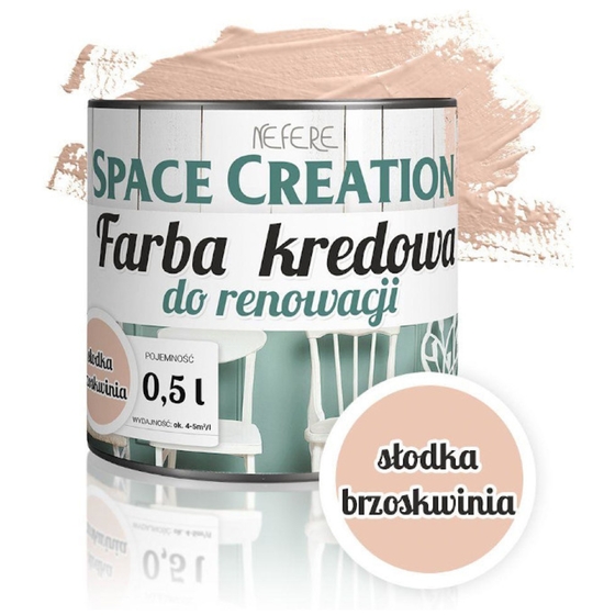 Farba renowacyjna kredowa słodka brzoskwinia 0,5 L Space Creation