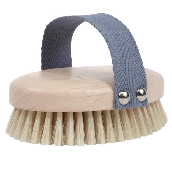 Szczotka do masażu ciała na sucho miękka naturalna szczecina MORELKOWE