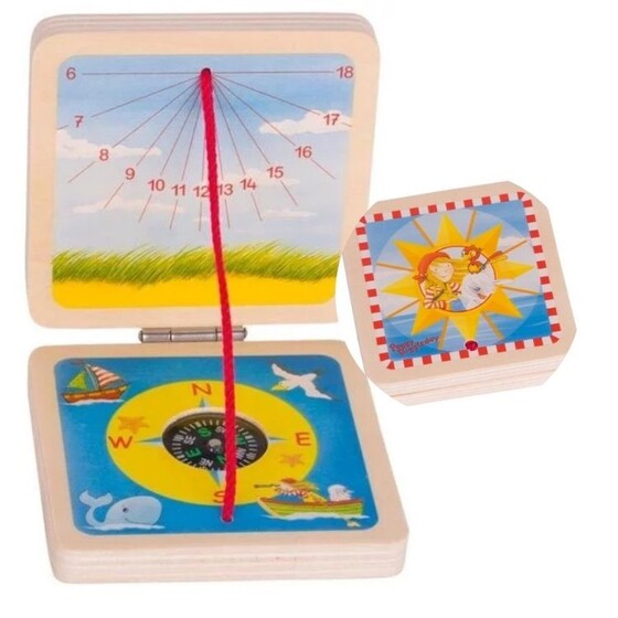 Kompas zegar słoneczny dla dzieci młodych odkrywców i podróżników Peggy Diggledey