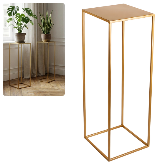 Metalowy kwietnik stojak na kwiatek nowoczesny kwietnik złoty TOWER 70 cm
