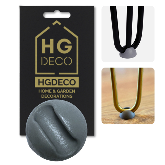 Podkładka ochronna szara z tworzywa pod nogi meblowe hairpin HGDECO