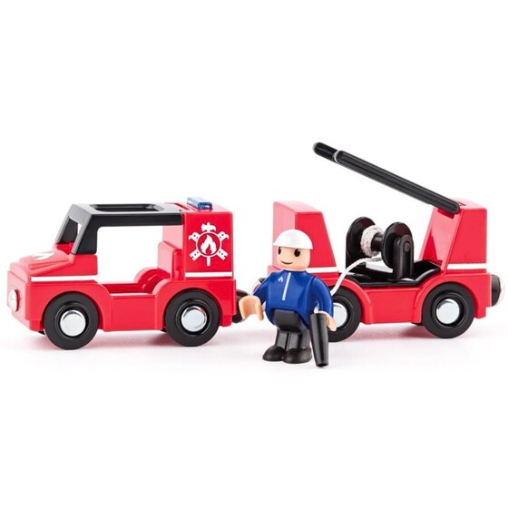 Wóz strażacki z drabiną i strażakiem Woody