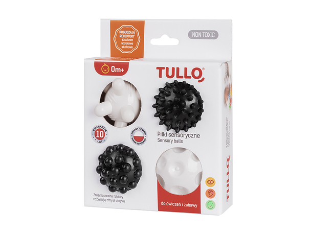 Piłeczki sensoryczne czarno-białe Tullo
