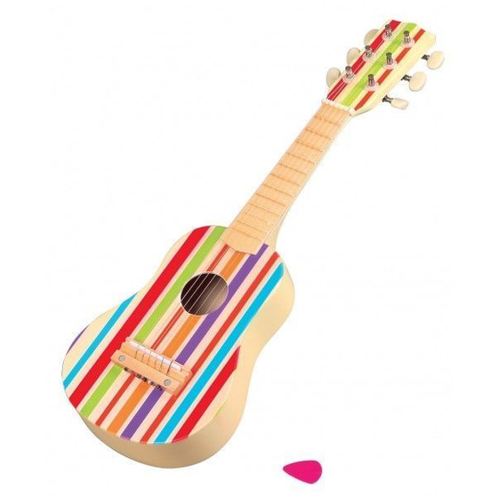 Tęczowa drewniana gitara 6-strunowa Lelin