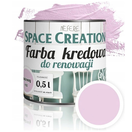 Farba kredowa do renowacji pudrowy róż 0,5 L Space Creation
