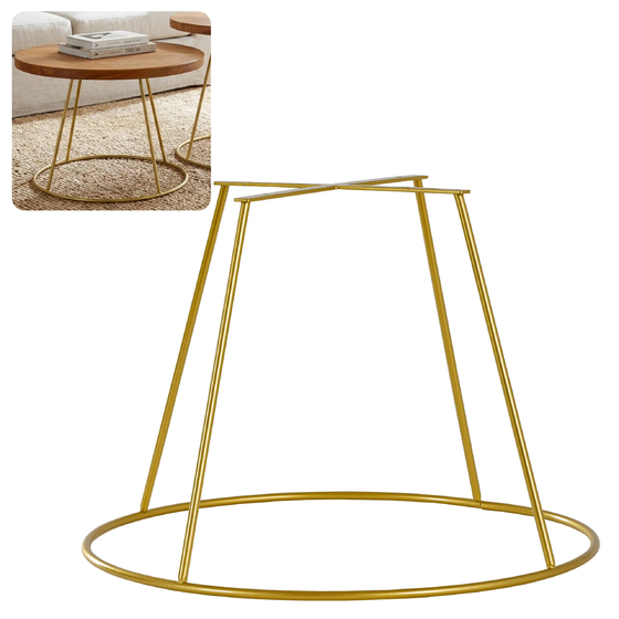 Nowoczesna złota noga do stolika kawowego solidny metalowy stelaż RING 40 cm