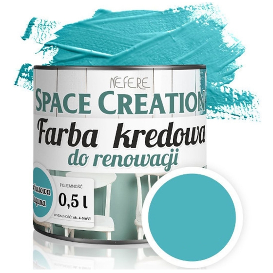 Farba do renowacji Intense turkusowa laguna 0,5 L Space Creation