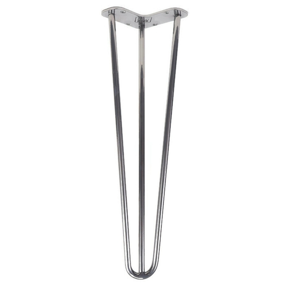 Metalowa noga meblowa loft hairpin trójnoga 40 cm 