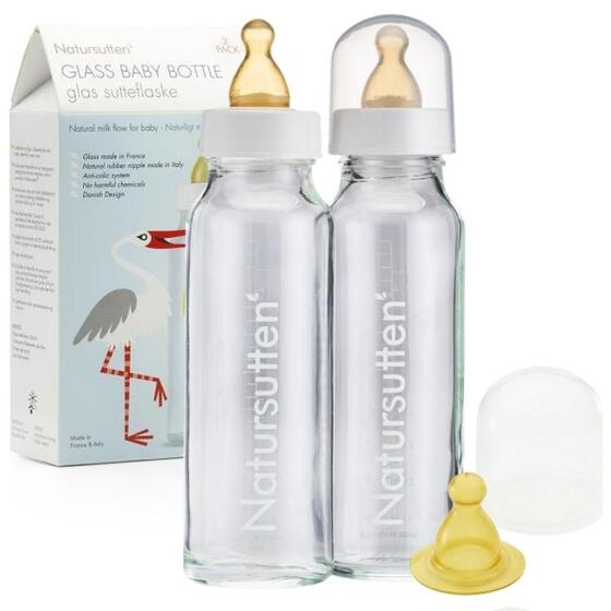 Butelka szklana dla niemowląt do karmienia 240 ml 2 szt Natursutten