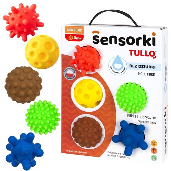 Piłeczki sensoryczne sensorki 5 sztuk Tullo