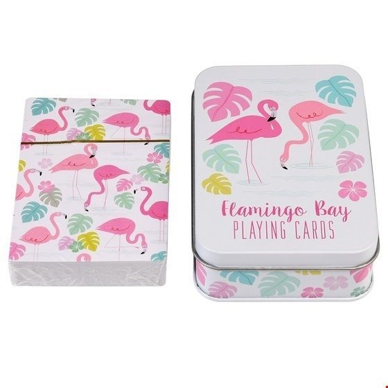 Karty do gry w puszce Flamingi Rex London