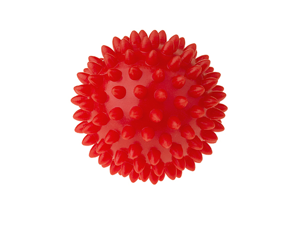 Piłeczka sensoryczna do masażu 6,6 cm Czerwona Tullo