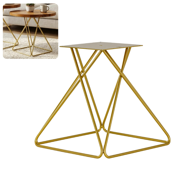 Stelaż noga do stolika kawowego DIAMOND 41 cm złota