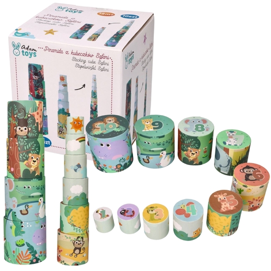 Piramida z kubeczków safari Adam Toys