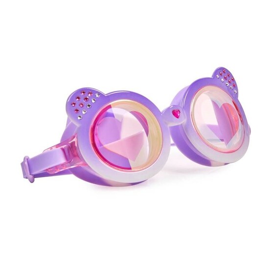 Okulary do pływania gogle pływackie dla dziecka Panda fioletowe Bling2o