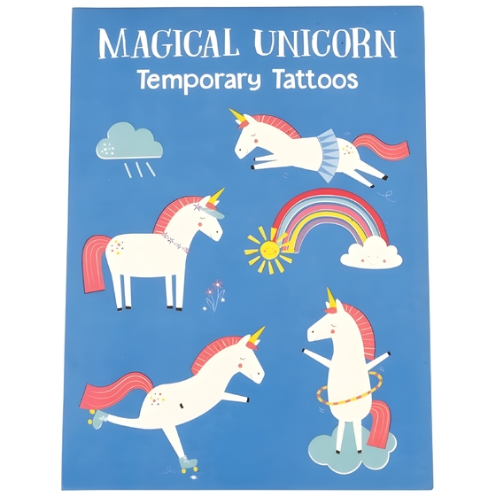 Tatuaże zmywalne dla dzieci magiczny jednorożec Rex London