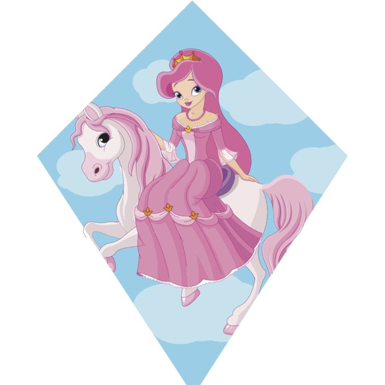 Lekki latawiec dla dziewczynki różowa księżniczka na kucyku zabawka do ogrodu Imex