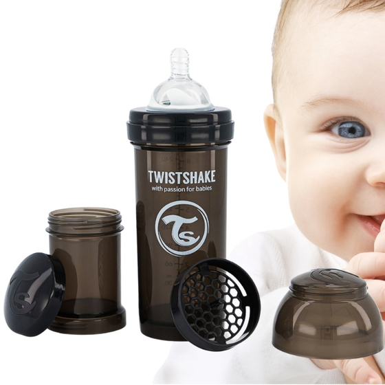 Butelka antykolkowa 260ml czarna Twistshake