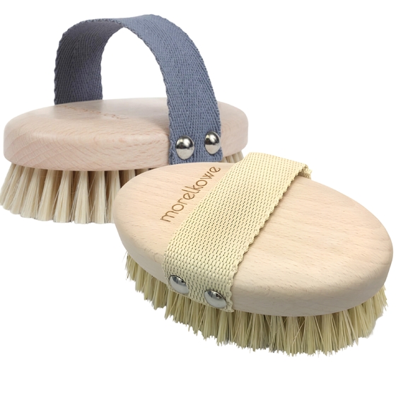 Zestaw 2 szczotek do masażu ciała na sucho Natural & Tampico MORELKOWE
