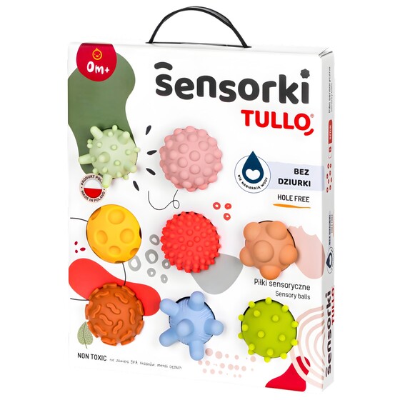 Zestaw piłeczek sensorycznych 8szt pasteloweTullo
