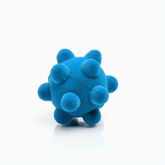 Piłka sensoryczna XS dla niemowląt wirus niebieski Rubbabu