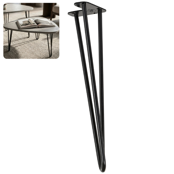 Metalowa noga hairpin legs do stolika kawowego trzy pręty noga loftowa TL45 cm