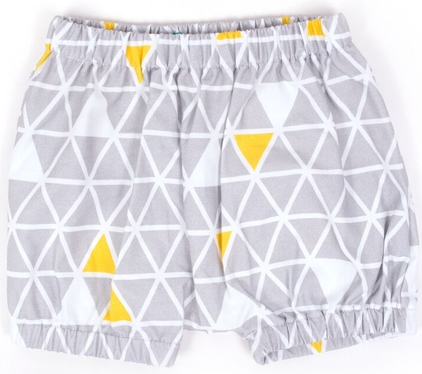 Spodenki niemowlęce bloomersy Grey Triangles Titot