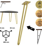 Metalowa noga do stolika kawowego / ławy / złota DP40 cm