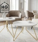 Noga meblowa metalowa noga do stolika kawowego FIN 50 cm złota Zestaw 3 szt.