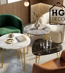 Metalowa noga hairpin legs do stolika kawowego trzy pręty noga złota TL50 cm